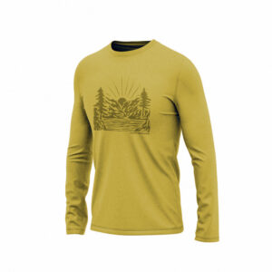 Tričko NORTHFINDER Brody s dlhým rukávom - golden olive