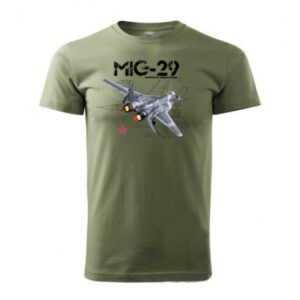 Tričko STRIKER s potlačou MIG-29 - olivové